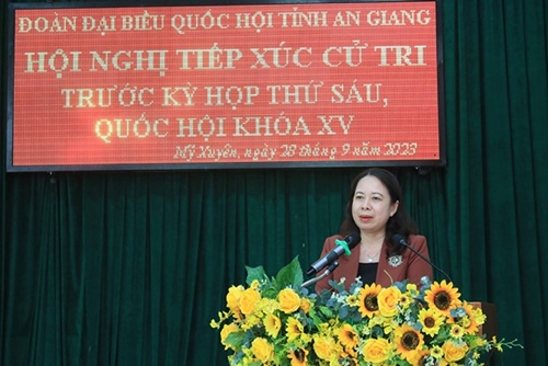 Phó chủ tịch nước Võ Thị Ánh Xuân: An Giang cần đề ra những định hướng mới, tăng tốc phát triển